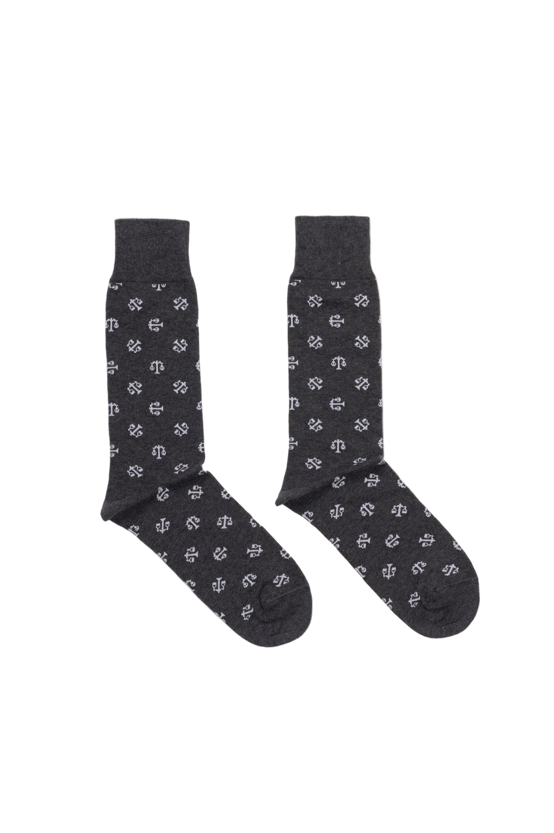 Balanced Monogram Pattern Socks