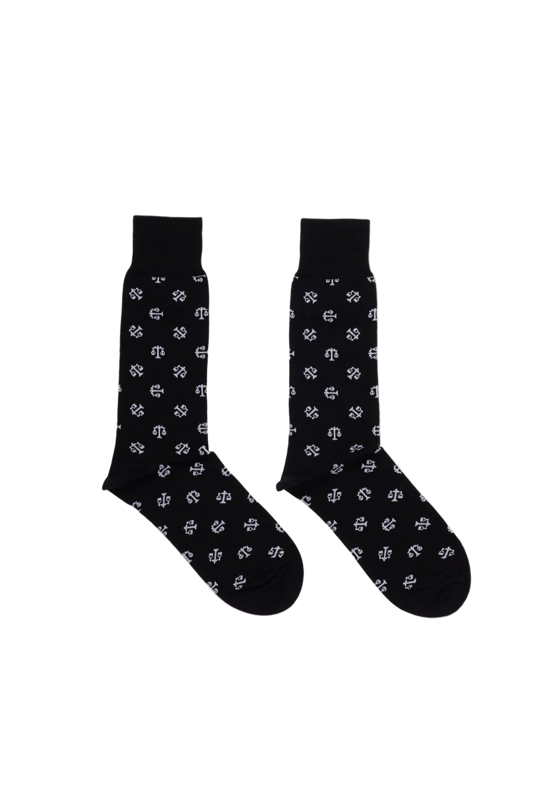 Balanced Monogram Pattern Socks