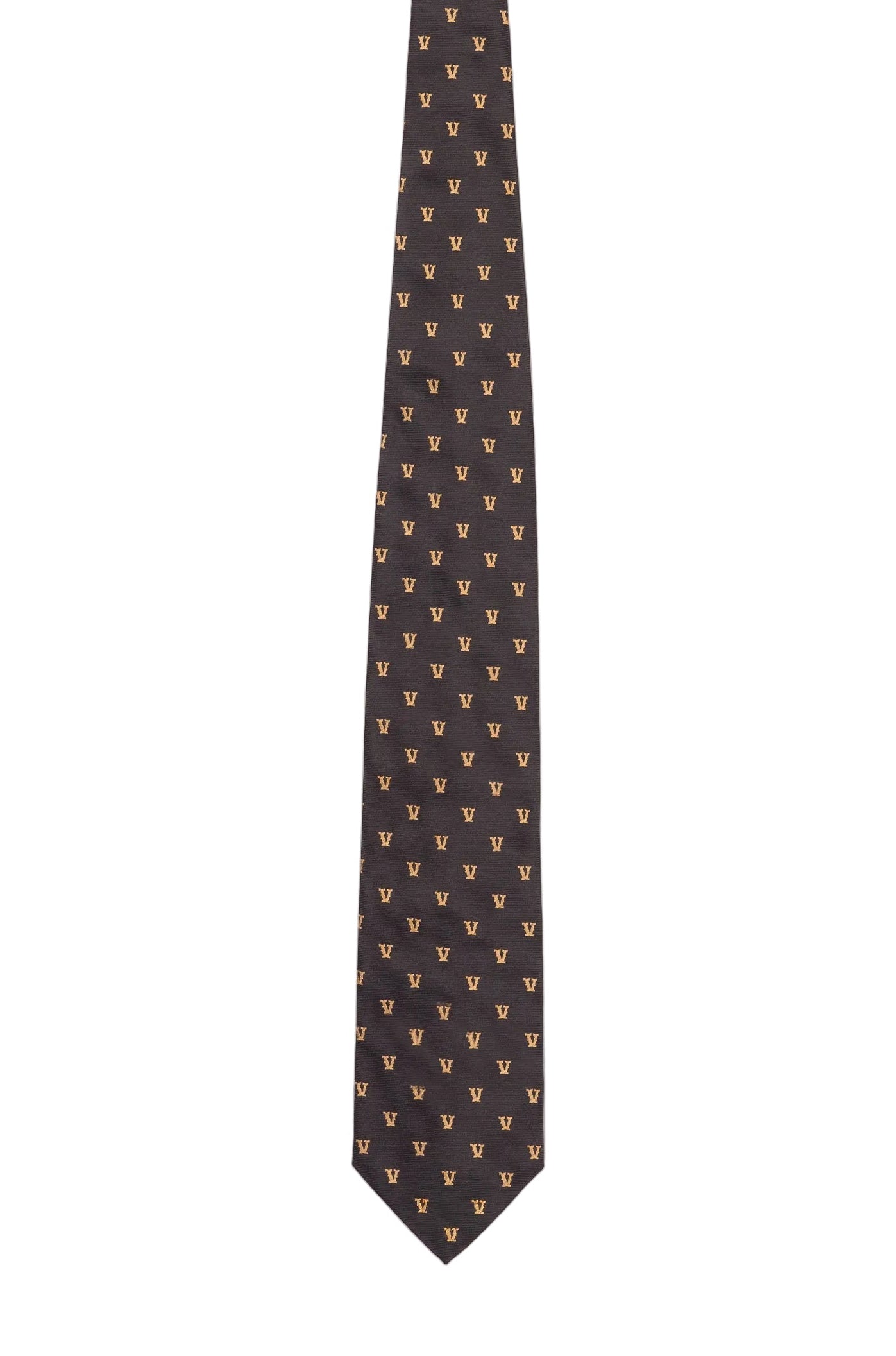 V Monogram Pattern Tie
