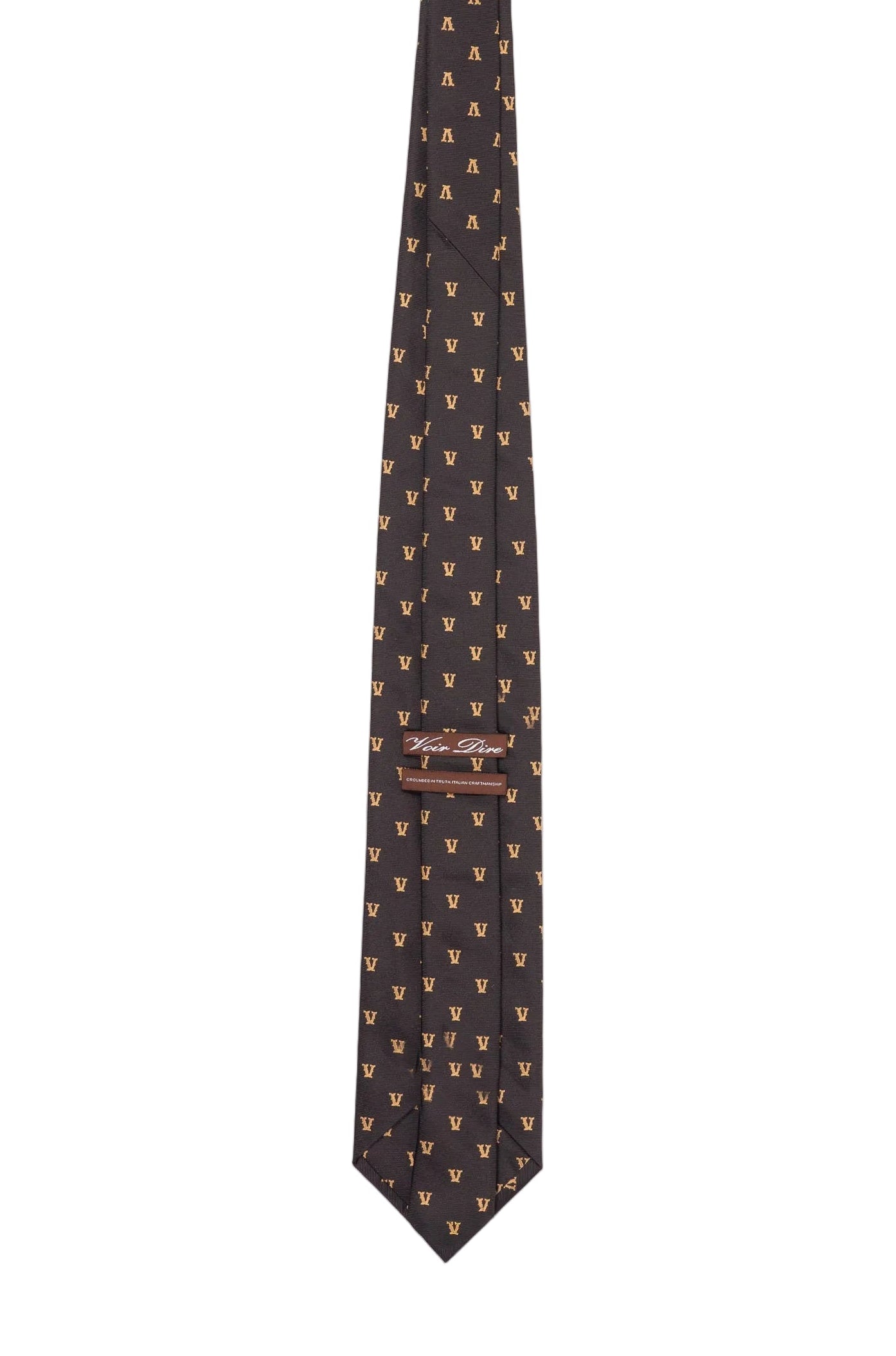 V Monogram Pattern Tie